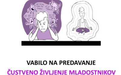 Predavanje ČUSTVENO ŽIVLJENJE MLADOSTNIKOV